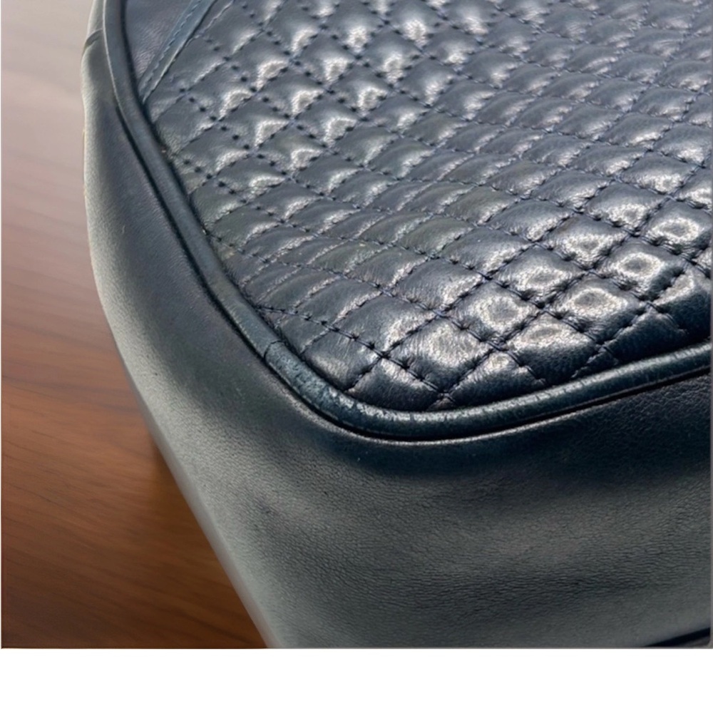 Bally Vintage Navy Lambskin Quilted Crossbody Bag - Picture 6 of 9